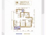 福濠华庭_3室2厅2卫 建面96平米