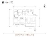 中铁卓越城_3室2厅2卫 建面115平米