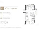 绿都观澜府云境_3室2厅2卫 建面101平米